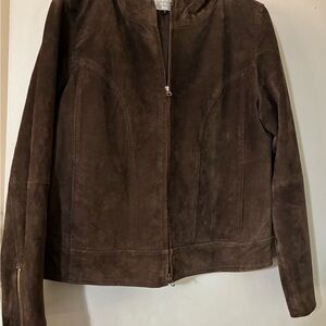 Christopher & Banks Dark Brown Leather Jacket